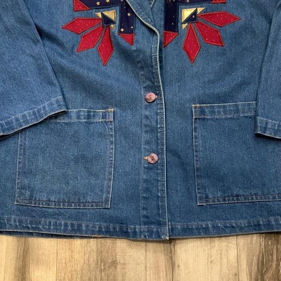Vintage CMC RARE Sundance Tribal Denim Long Coat - Picture 6 of 14